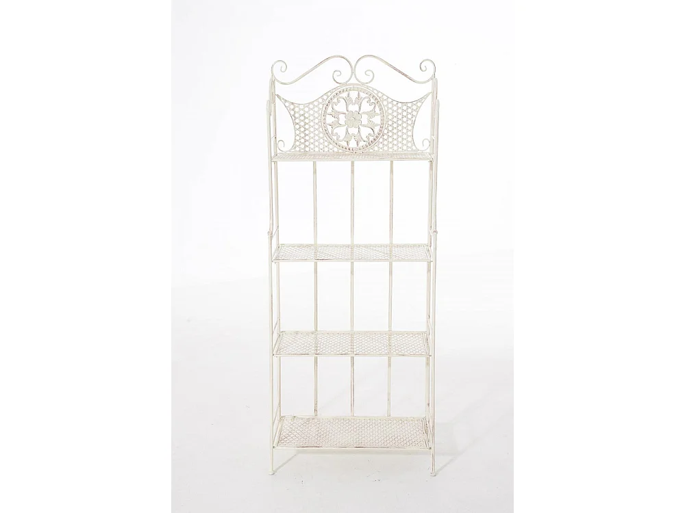 Staande plank - Metalen - 61 x 33 x 153cm - antiek/creme - Anika