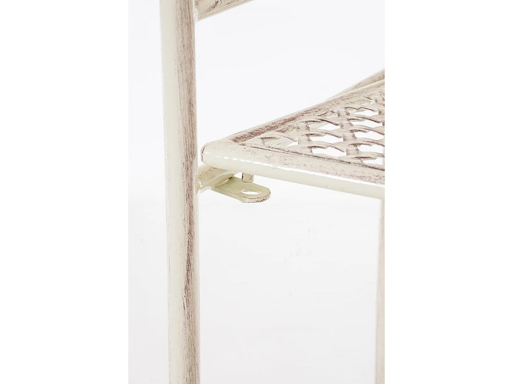 Staande plank - Metalen - 61 x 33 x 153cm - antiek/creme - Anika