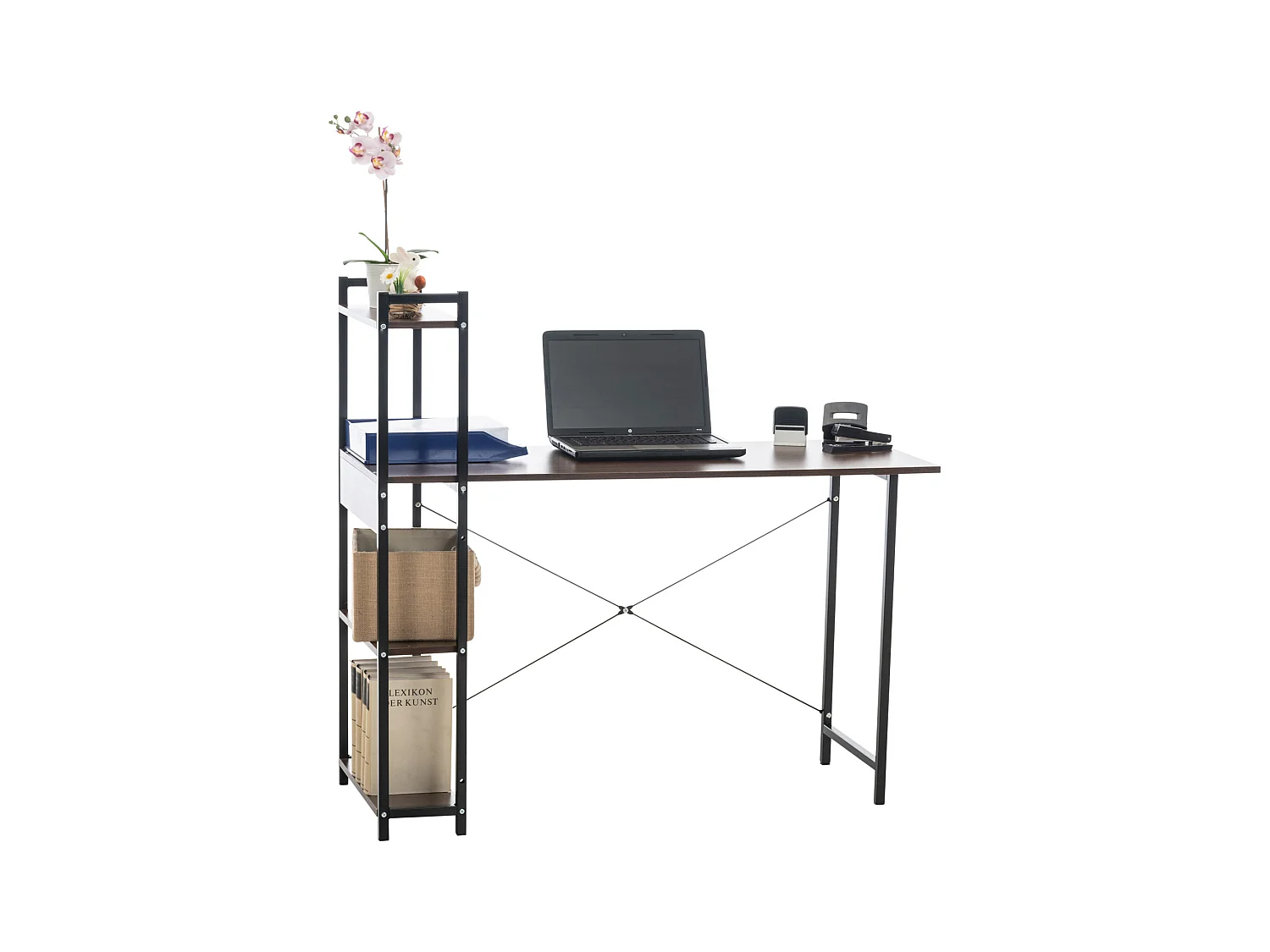 Schreibtisch - Holz - walnuss - 120cm Poe