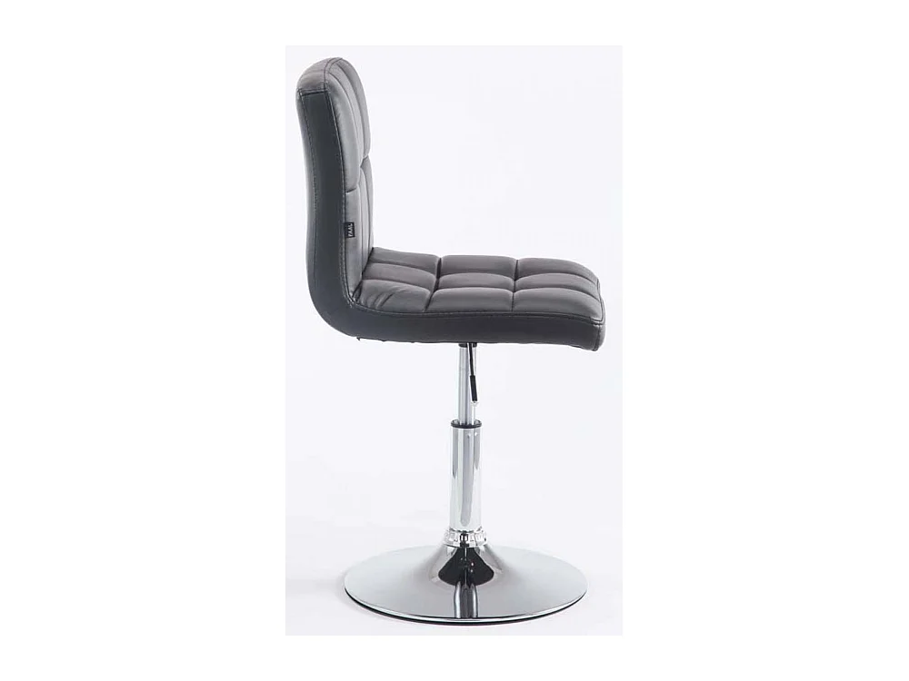 Lot de 2  Fauteuil pivotant - Similicuir & Métal chromé - Noir - Palma V2