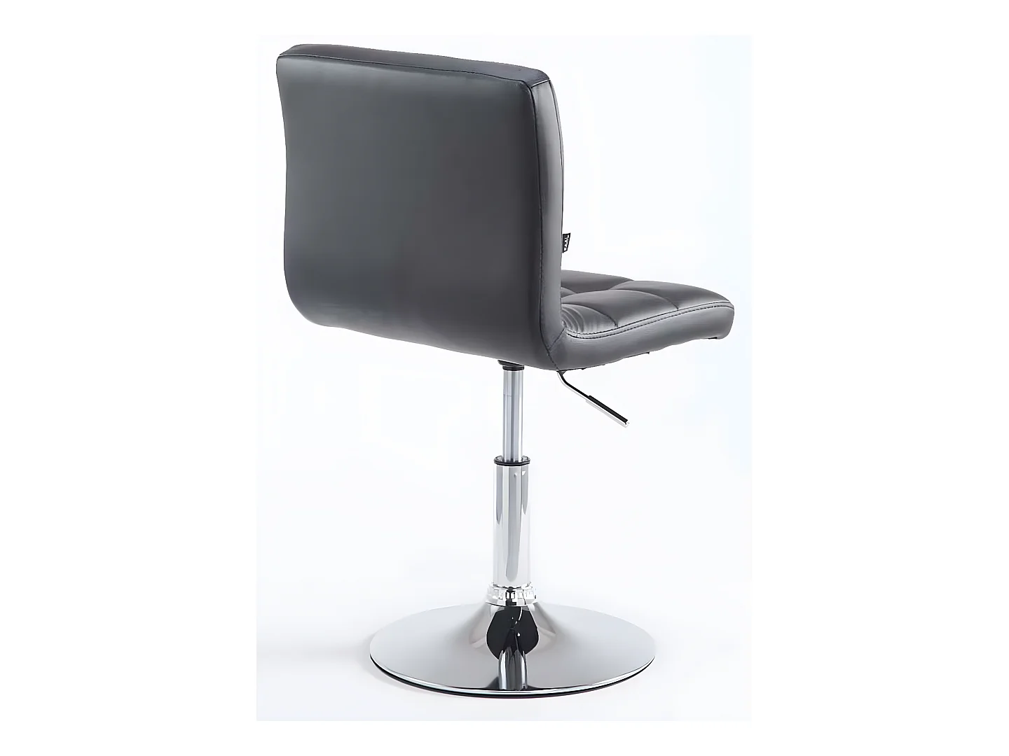 Lot de 2  Fauteuil pivotant - Similicuir & Métal chromé - Noir - Palma V2