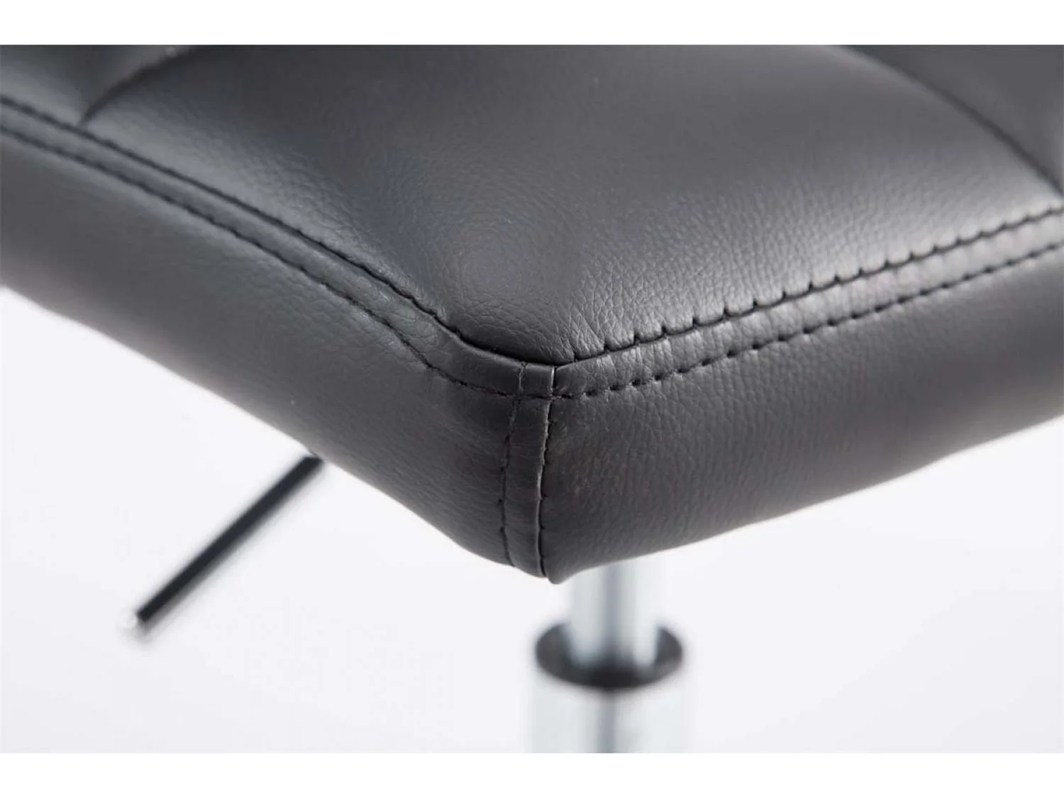 Lot de 2  Fauteuil pivotant - Similicuir & Métal chromé - Noir - Palma V2
