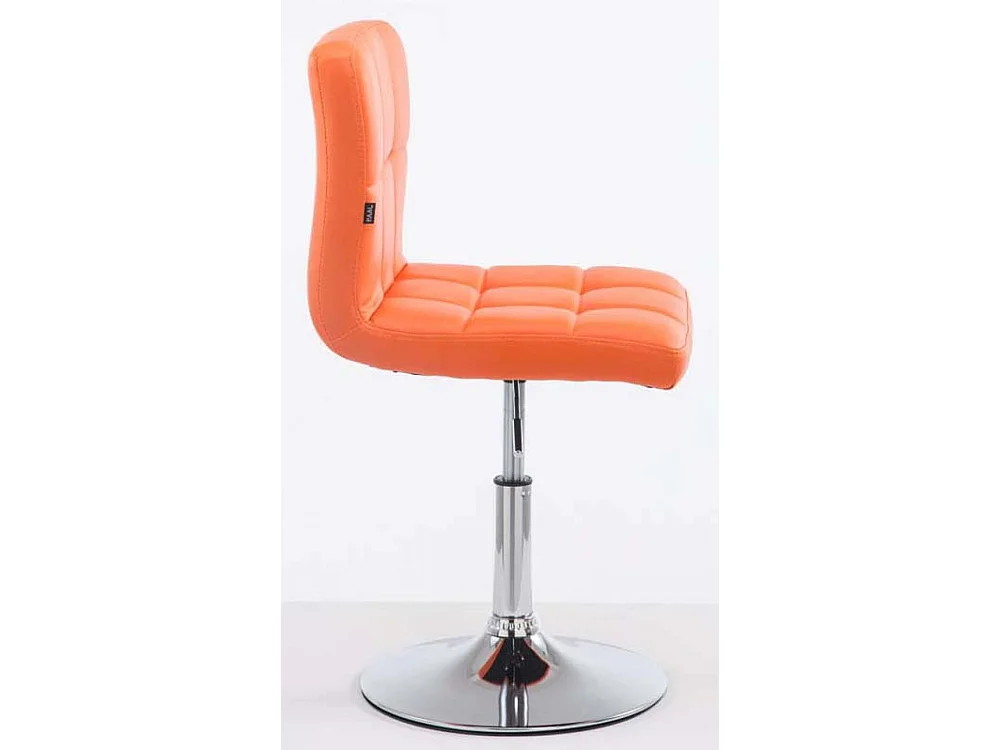 Lot de 2  Fauteuil pivotant - Similicuir & Métal chromé - Orange - Palma V2