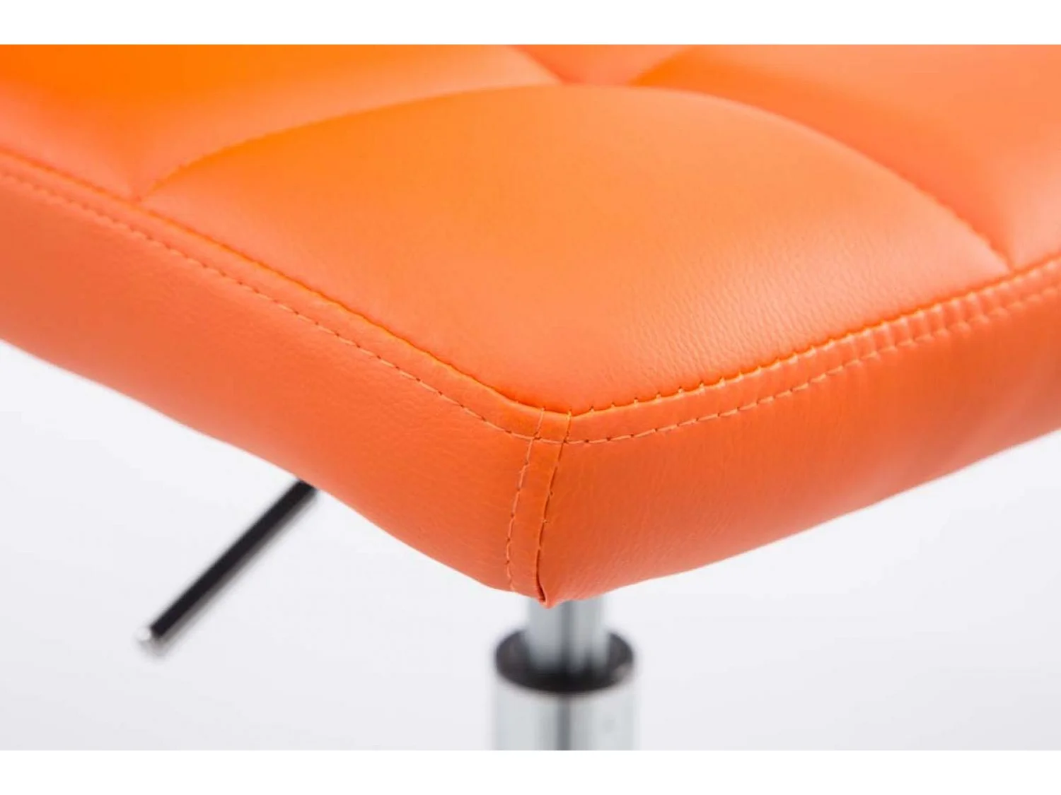 Lot de 2  Fauteuil pivotant - Similicuir & Métal chromé - Orange - Palma V2