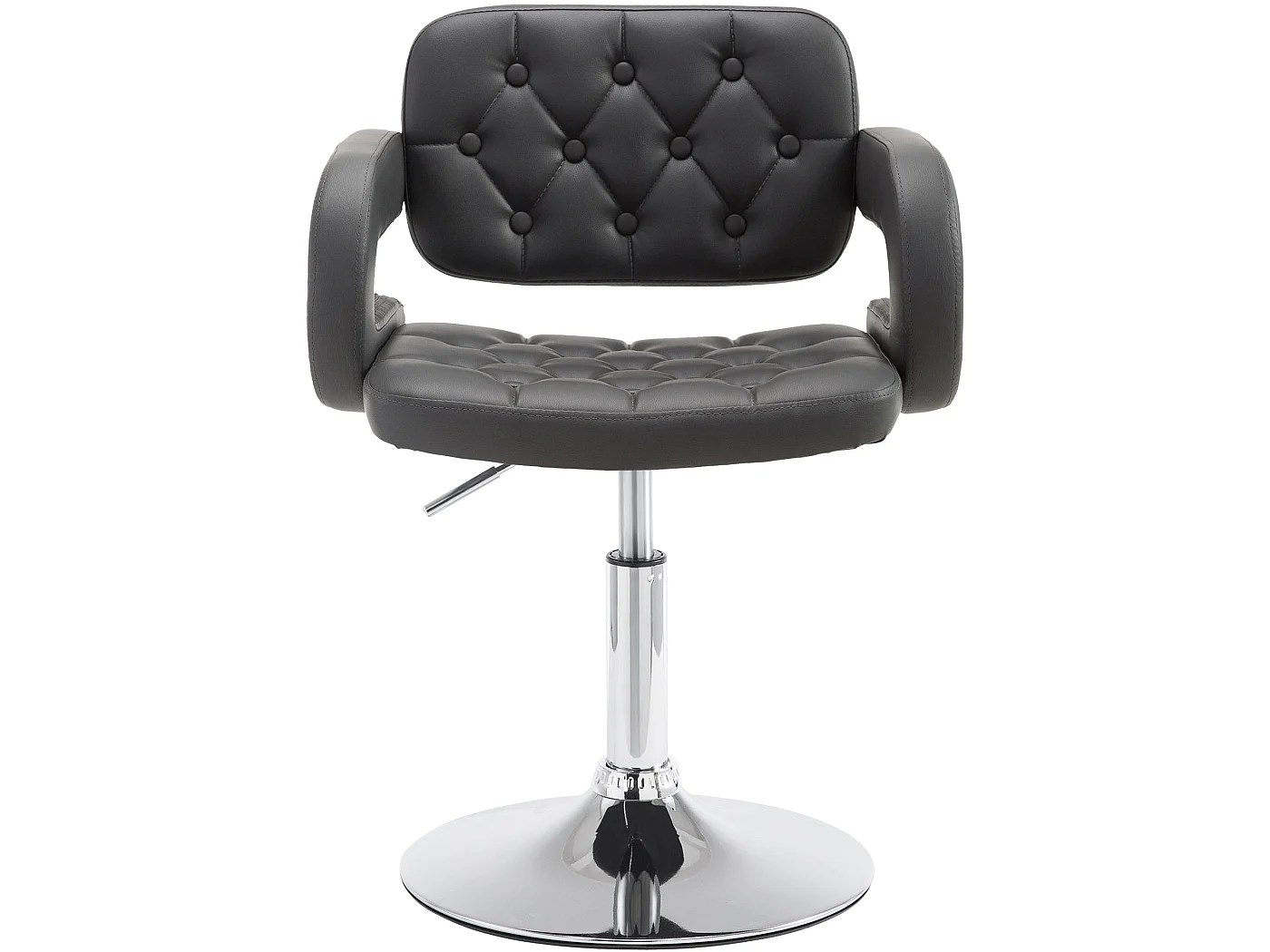 Draaibare fauteuil - Kunstleer & Metaal in chroomoptiek - grijs - Dublin