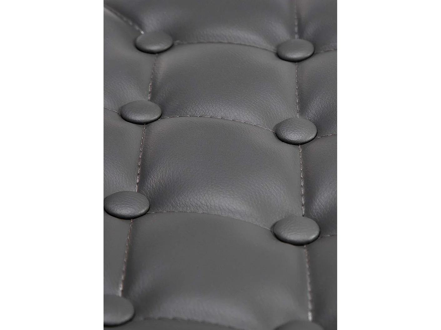 Fauteuil pivotant - Similicuir & Métal chromé - Gris - Dublin