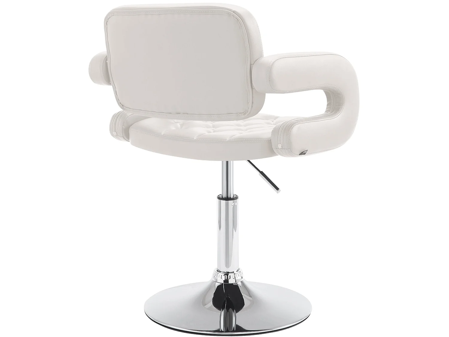 Draaibare fauteuil - Kunstleer & Metaal in chroomoptiek - wit - Dublin