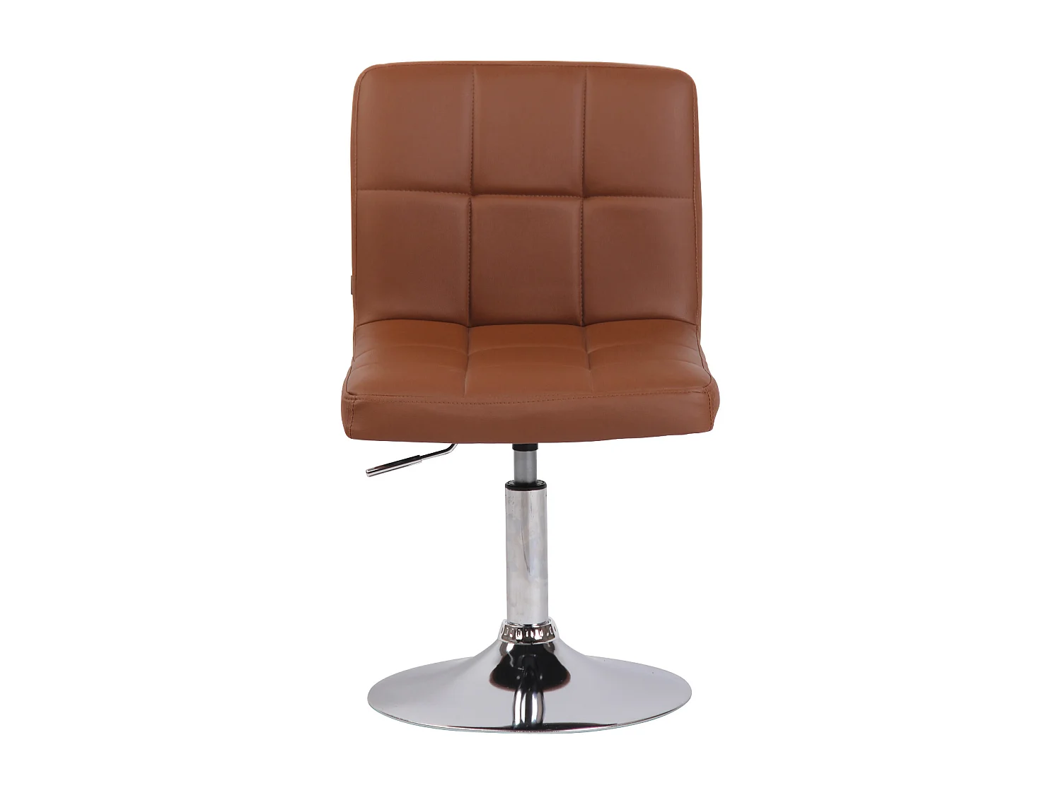 Lot de 2  Fauteuil pivotant - Similicuir & Chrome - Marron clair - Palma V2