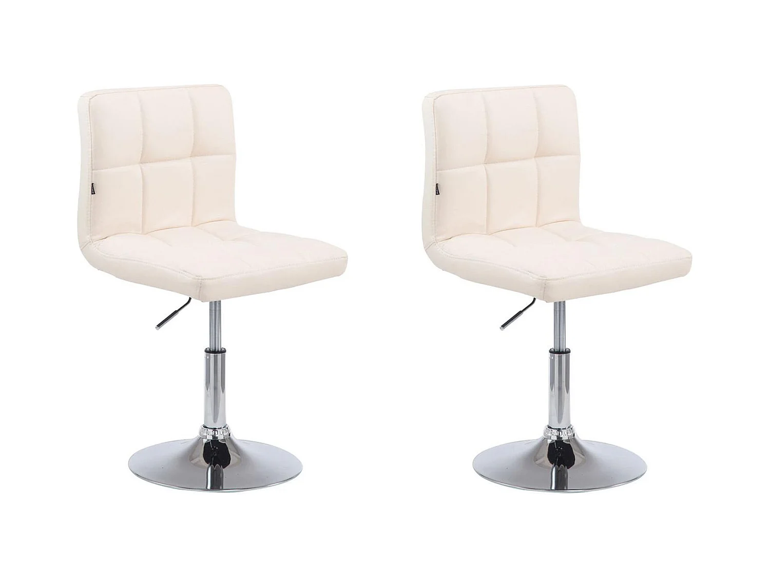 Lot de 2  Fauteuil pivotant - Similicuir & Antique clair - Crème - Palma V2