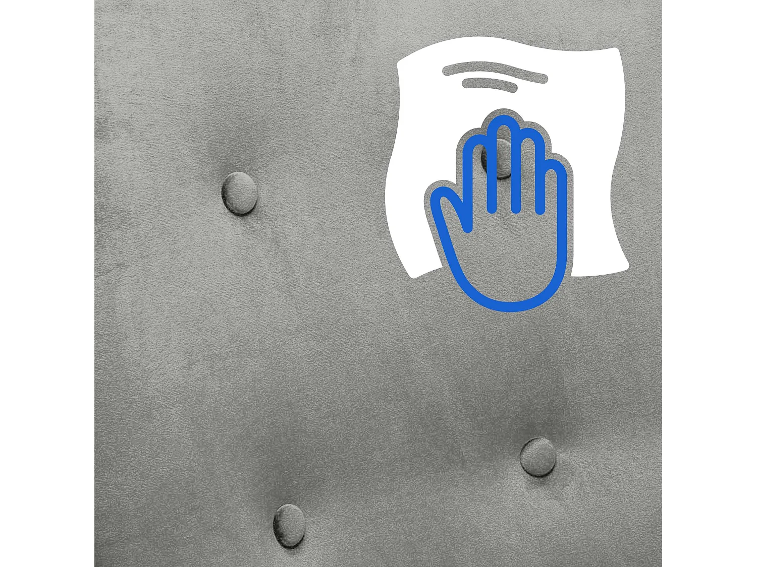 Chaise à bascule - Velours & Métal - Gris - Sanka