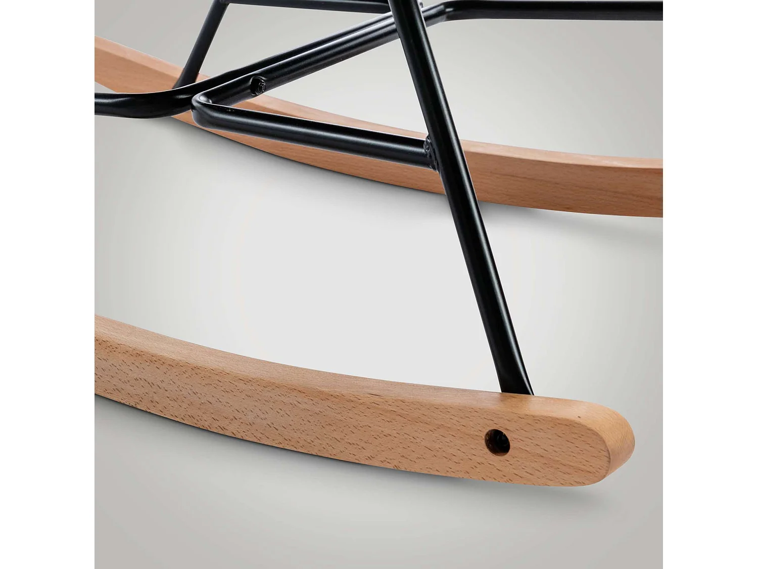 Chaise à bascule - Velours & Métal - Gris foncé - Sanka