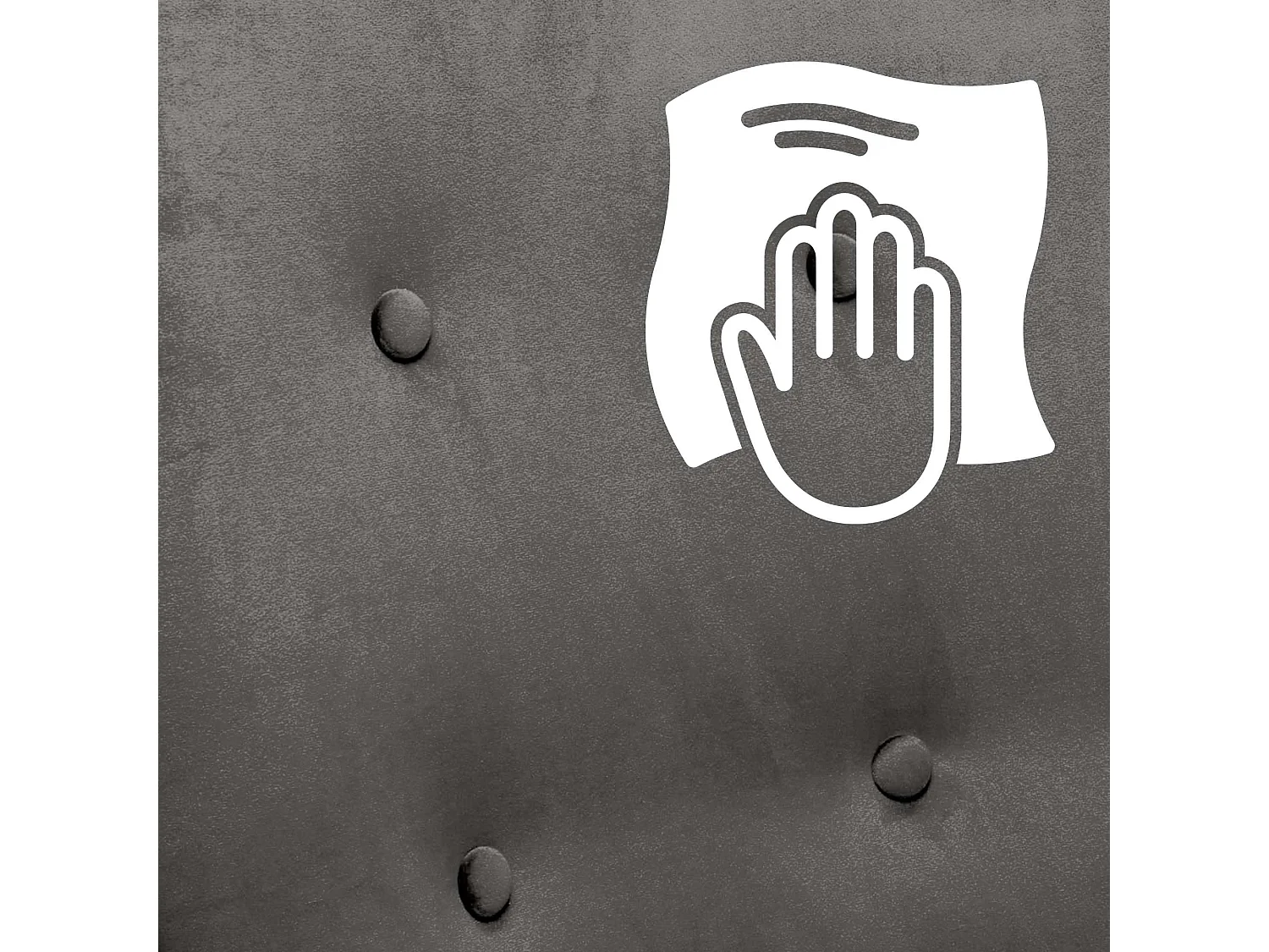 Chaise à bascule - Velours & Métal - Gris foncé - Sanka