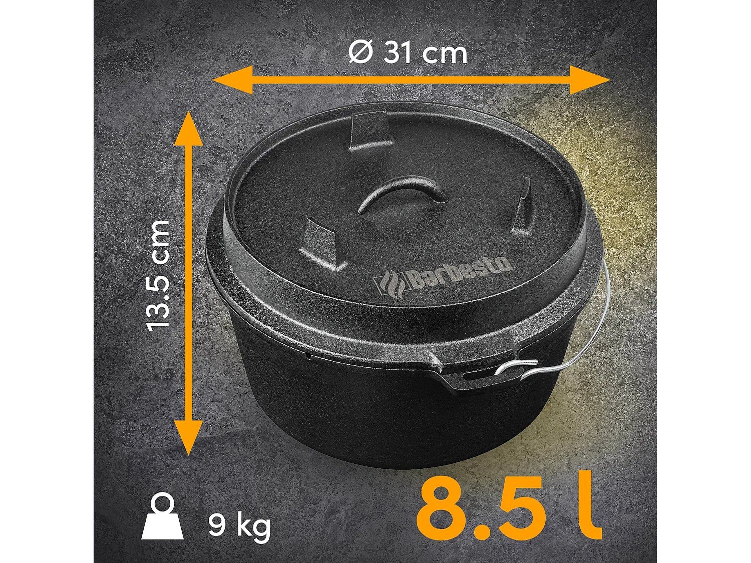 Dutch Oven - Fonte - 8,5L - Noir