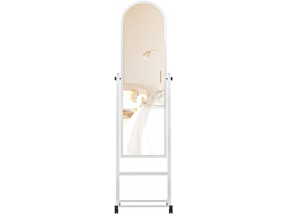 Miroir sur pieds - Bois - Blanc - Evoir