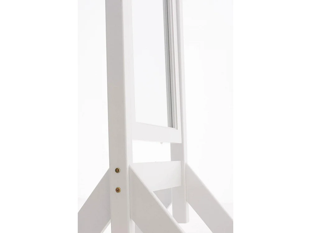 Vloerspiegel - Hout - wit - Elvis