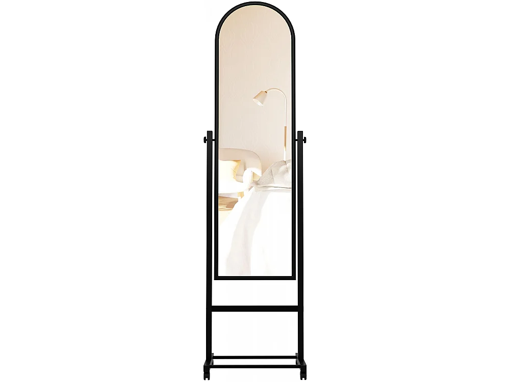 Miroir sur pieds - Bois - Noir - Evoir
