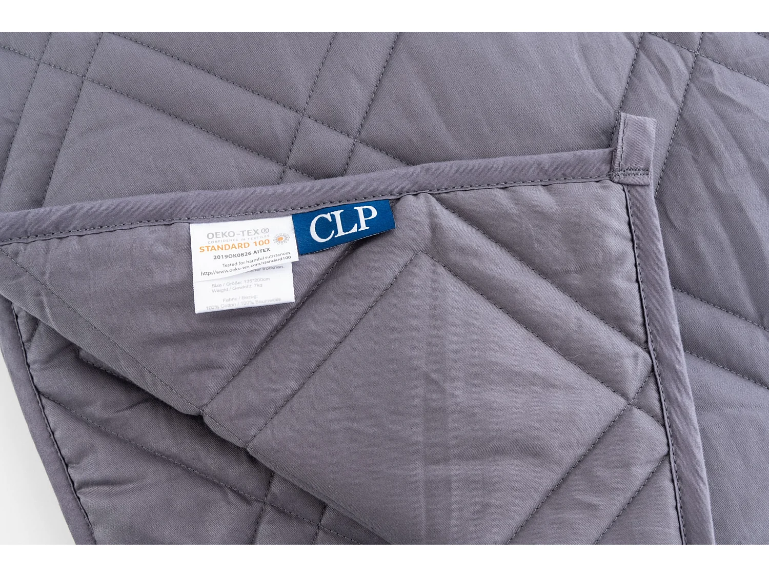 Couverture - Tissu - 150x200 / 7 kg - Gris foncé