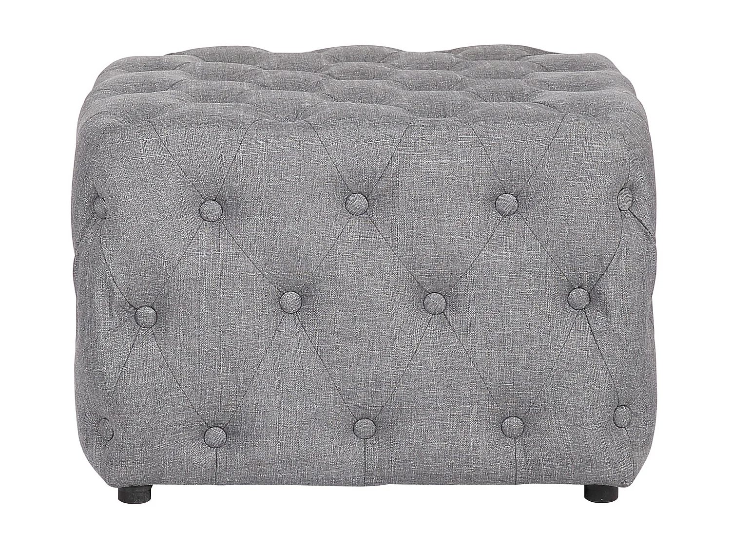 Tabouret - Tissu & Bois - Gris clair - Lugo