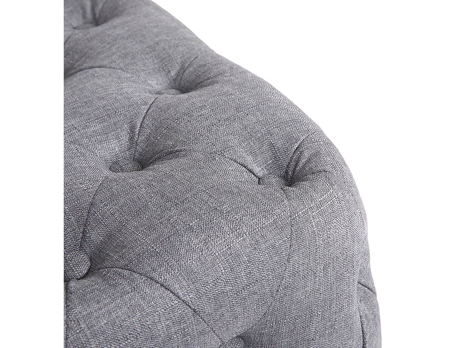 Tabouret - Tissu & Bois - Gris clair - Lugo