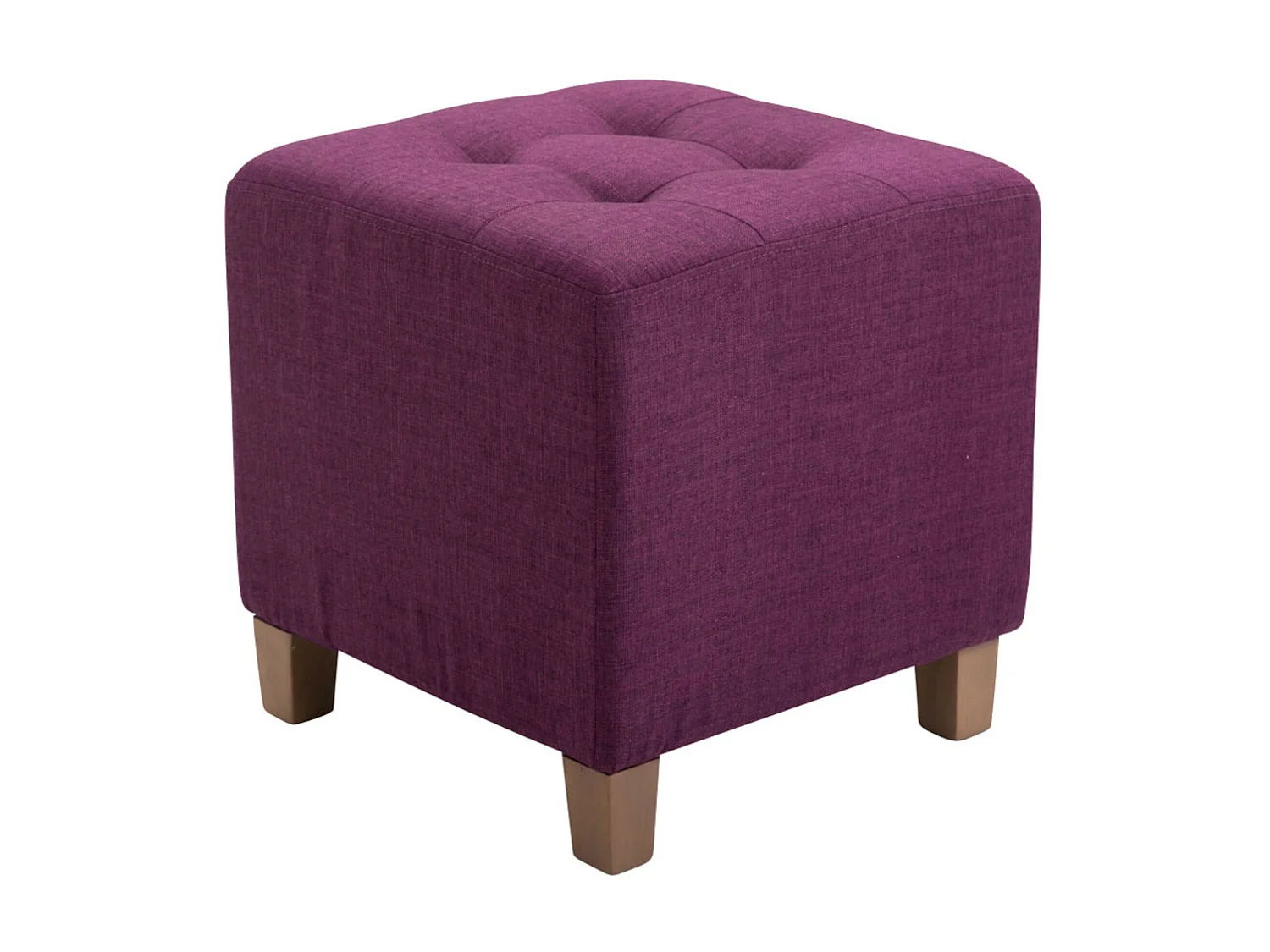 Lot de 2  Tabouret - Tissu & Bois - Violet - Pharao