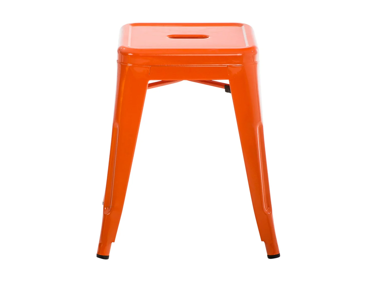 Lot de 4  Tabouret - Métal & Métal - Orange - Armin