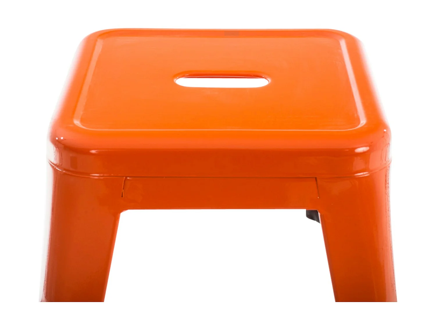 Lot de 4  Tabouret - Métal & Métal - Orange - Armin