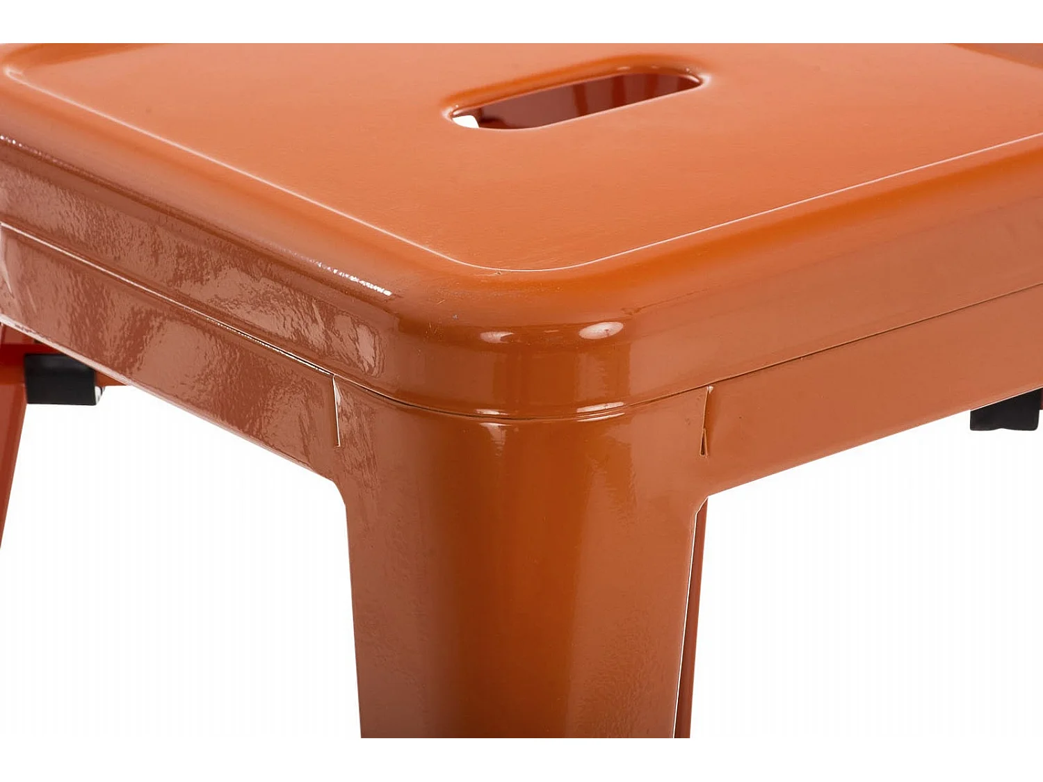 Lot de 4  Tabouret - Métal & Métal - Orange - Armin