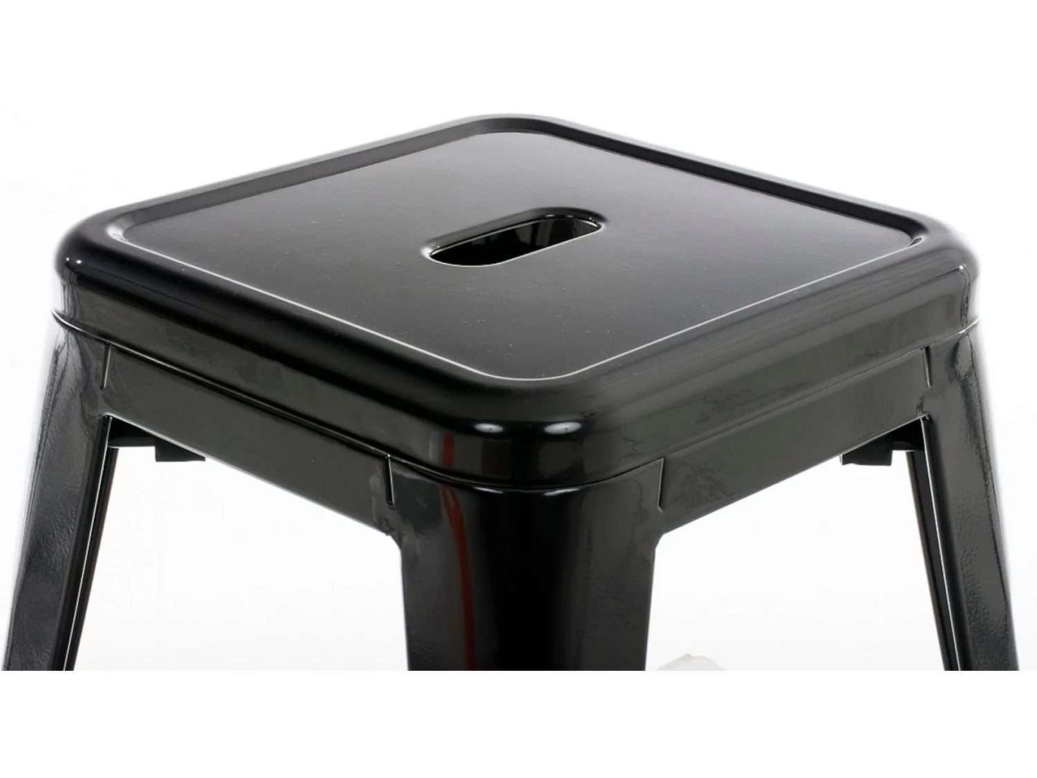 Lot de 4  Tabouret - Métal & Métal - Noir - Armin