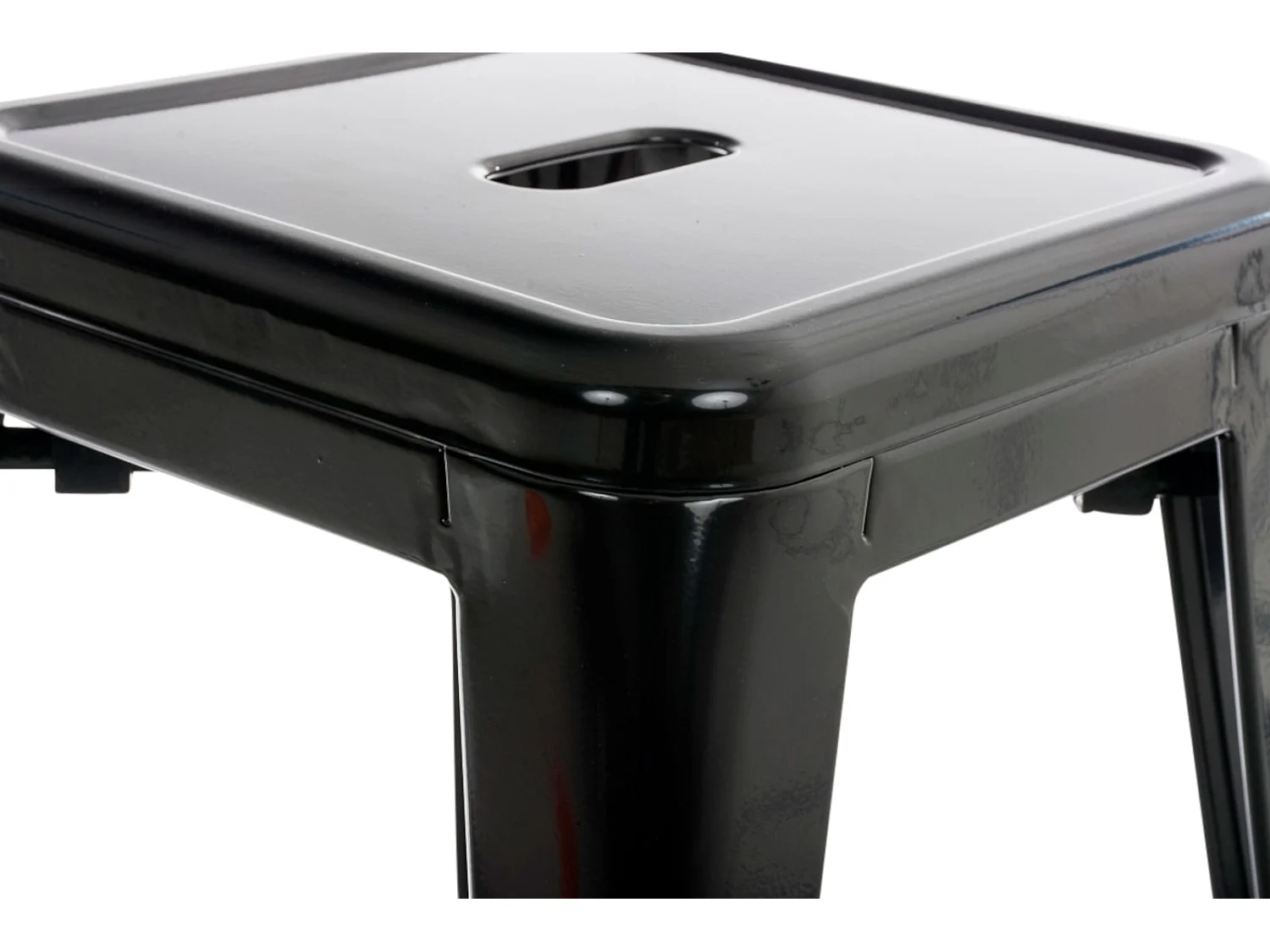 Lot de 4  Tabouret - Métal & Métal - Noir - Armin