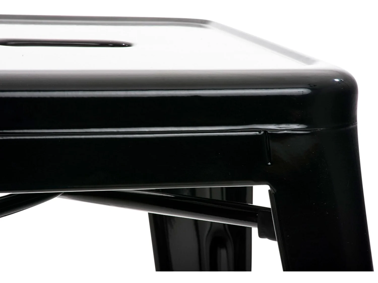 Lot de 4  Tabouret - Métal & Métal - Noir - Armin