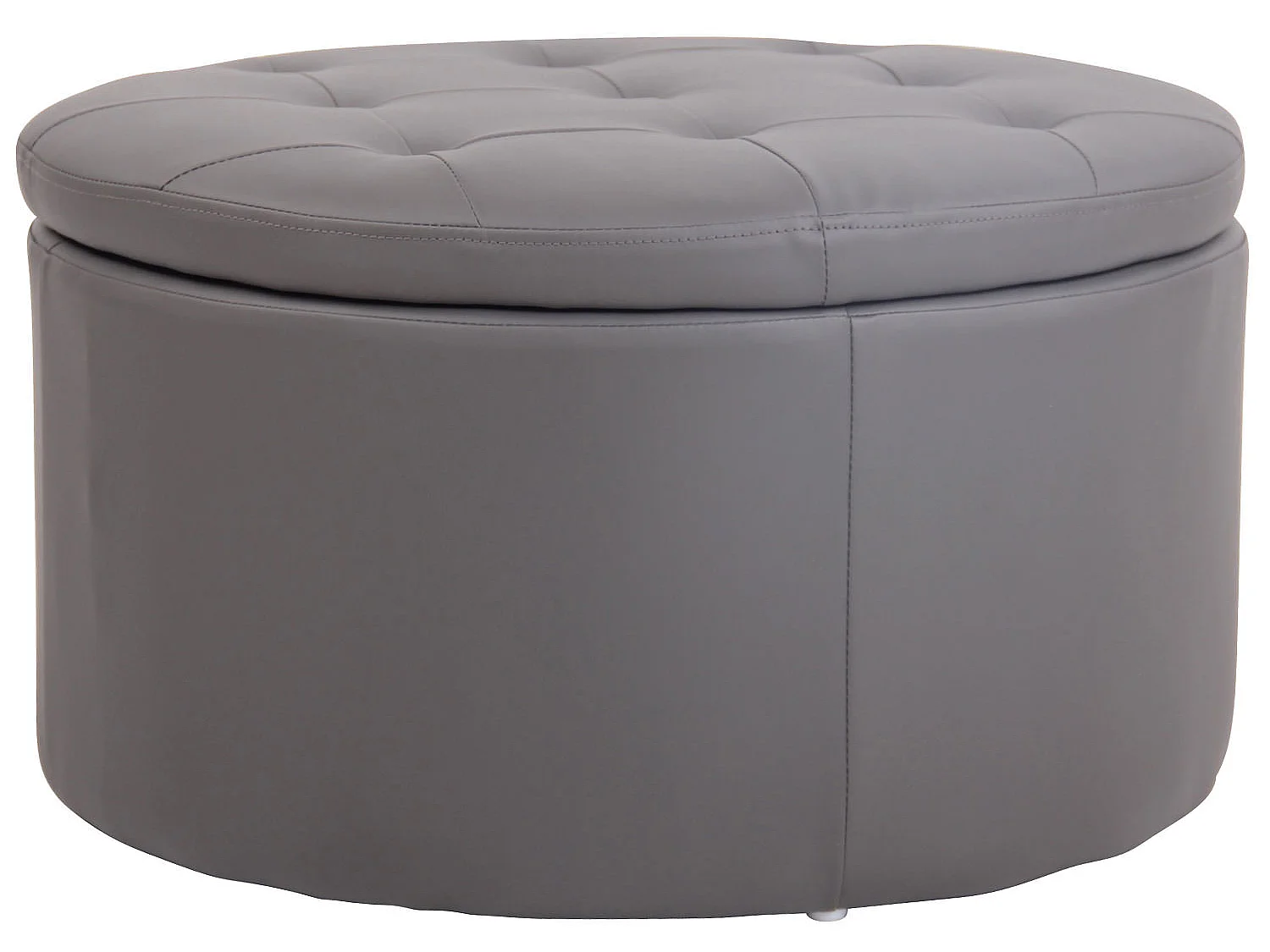 Tabouret - Similicuir & Bois - Gris - Evora