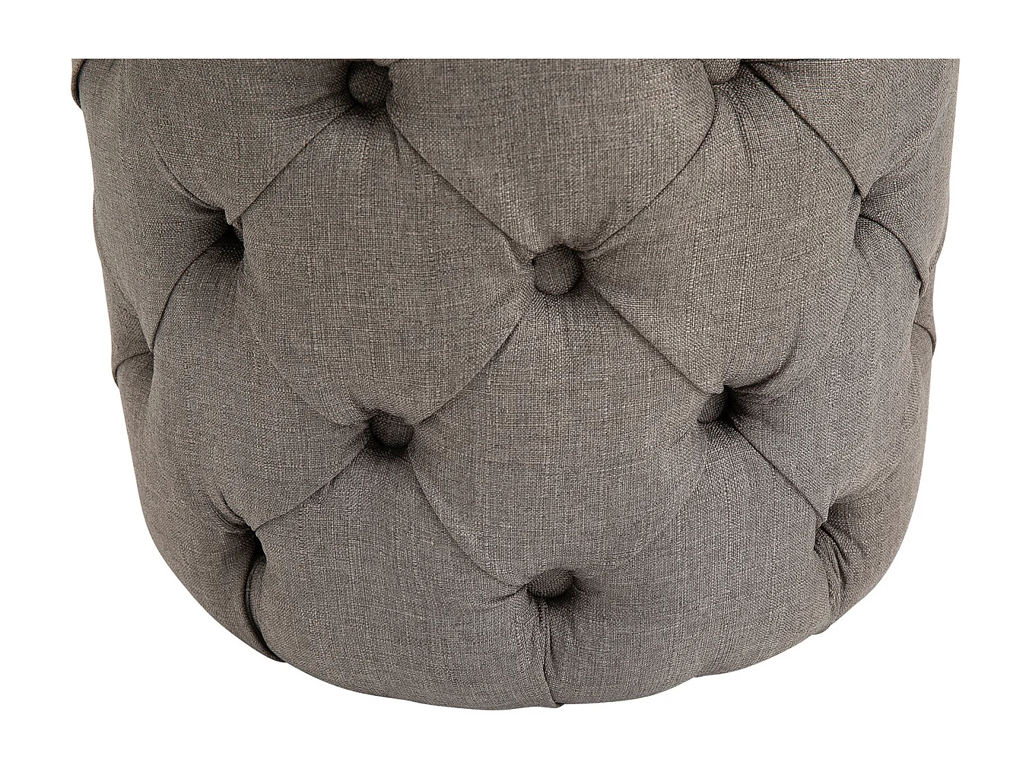 Tabouret - Tissu & Bois - Taupe - Drancy