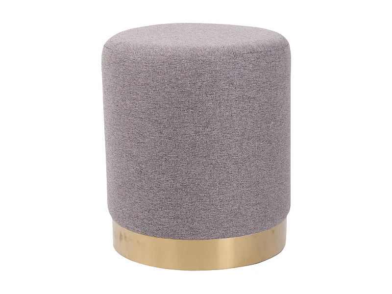 Tabouret - Tissu & Métal - Gris - Nanning