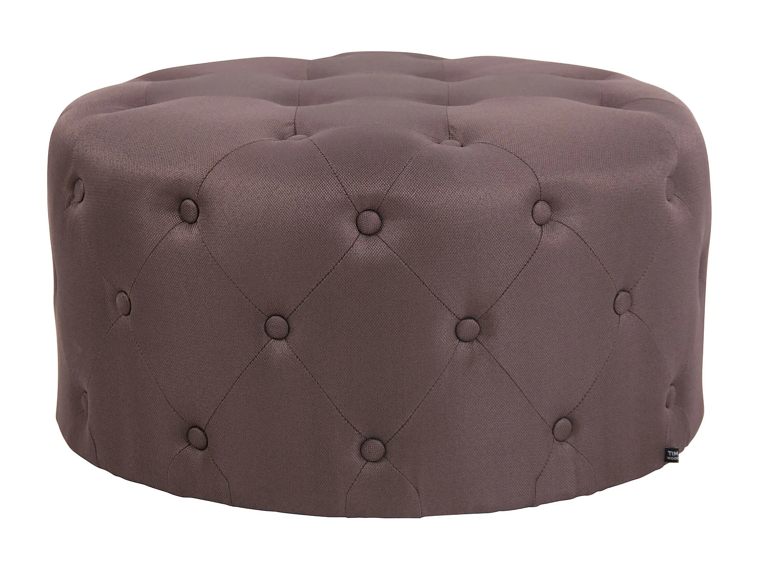 Tabouret - Tissu & Bois - Marron - Korsika