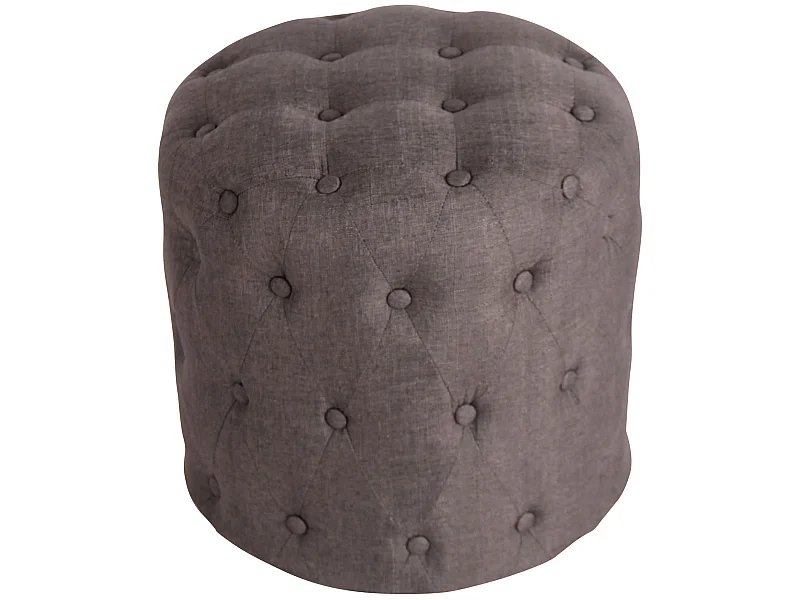 Tabouret - Tissu & Bois - Gris foncé - Lille