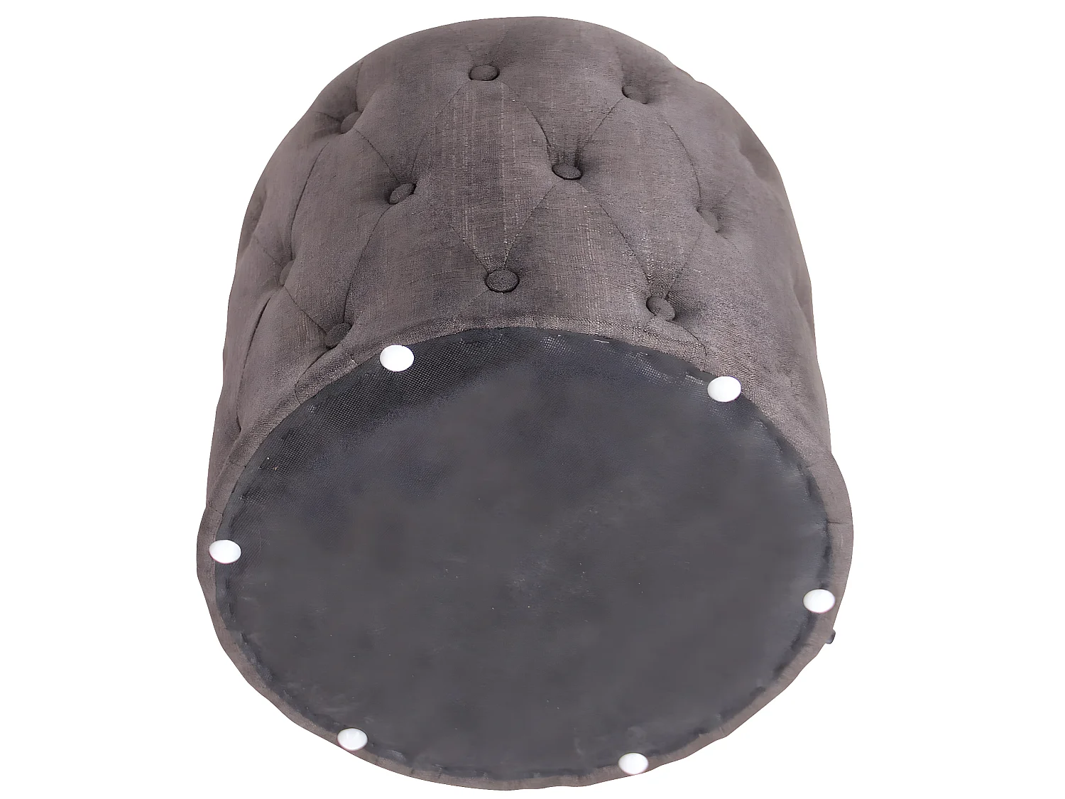 Tabouret - Tissu & Bois - Gris foncé - Lille