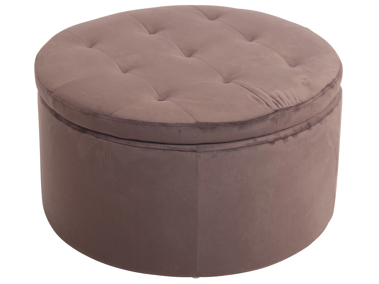 Tabouret - Velours & Bois - Marron - Evora