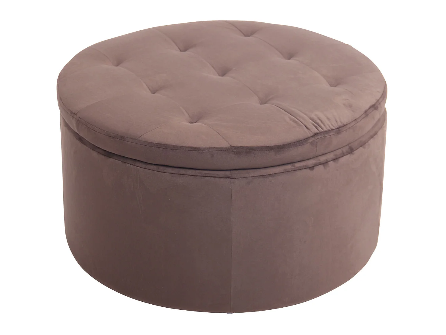 Tabouret - Velours & Bois - Marron - Evora