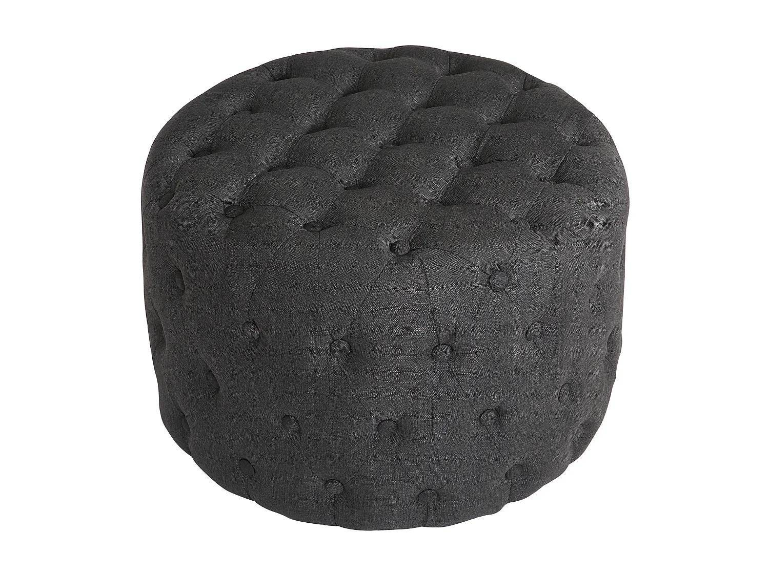 Tabouret - Tissu & Bois - Gris foncé - Medan