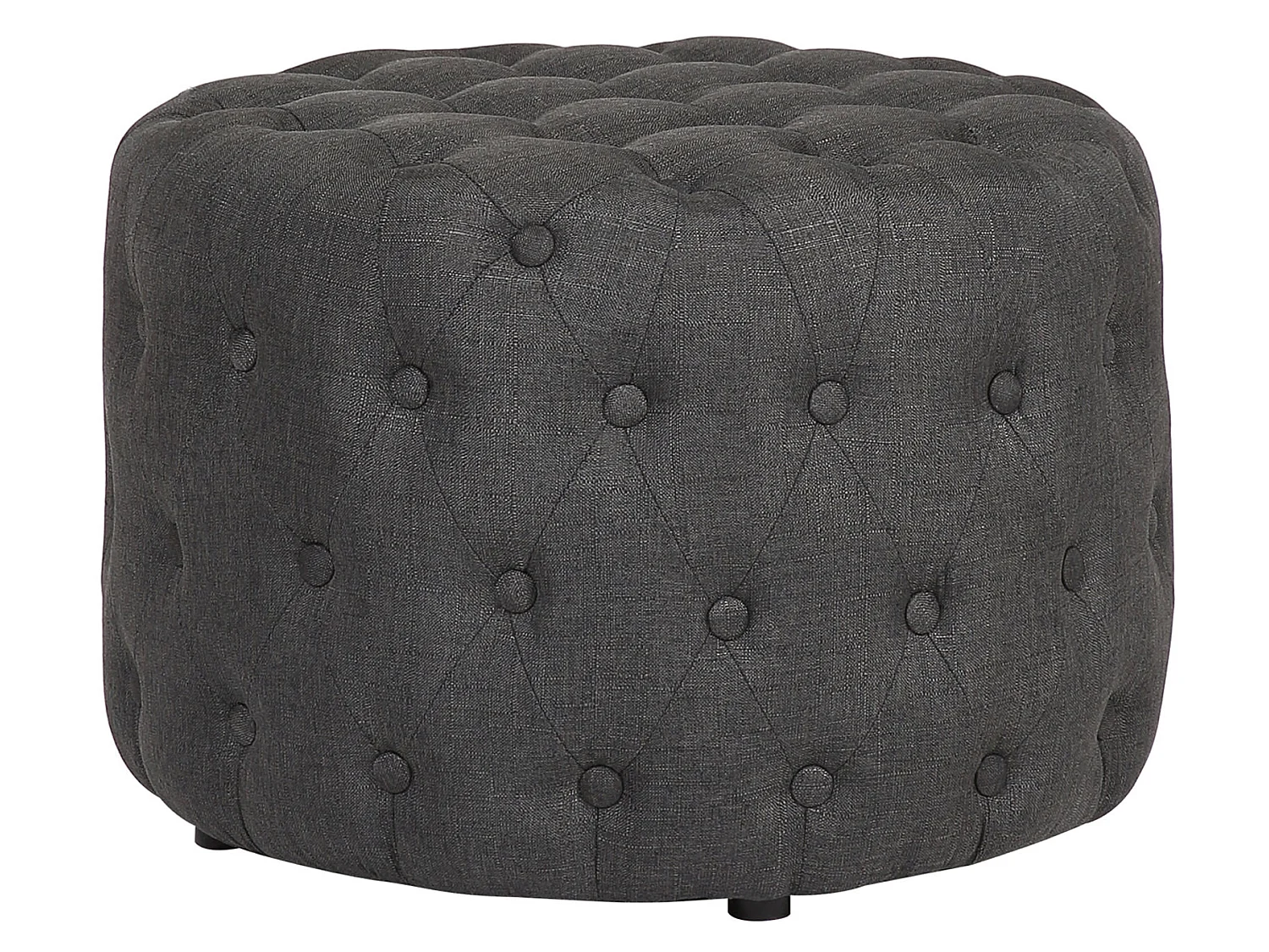 Tabouret - Tissu & Bois - Gris foncé - Medan