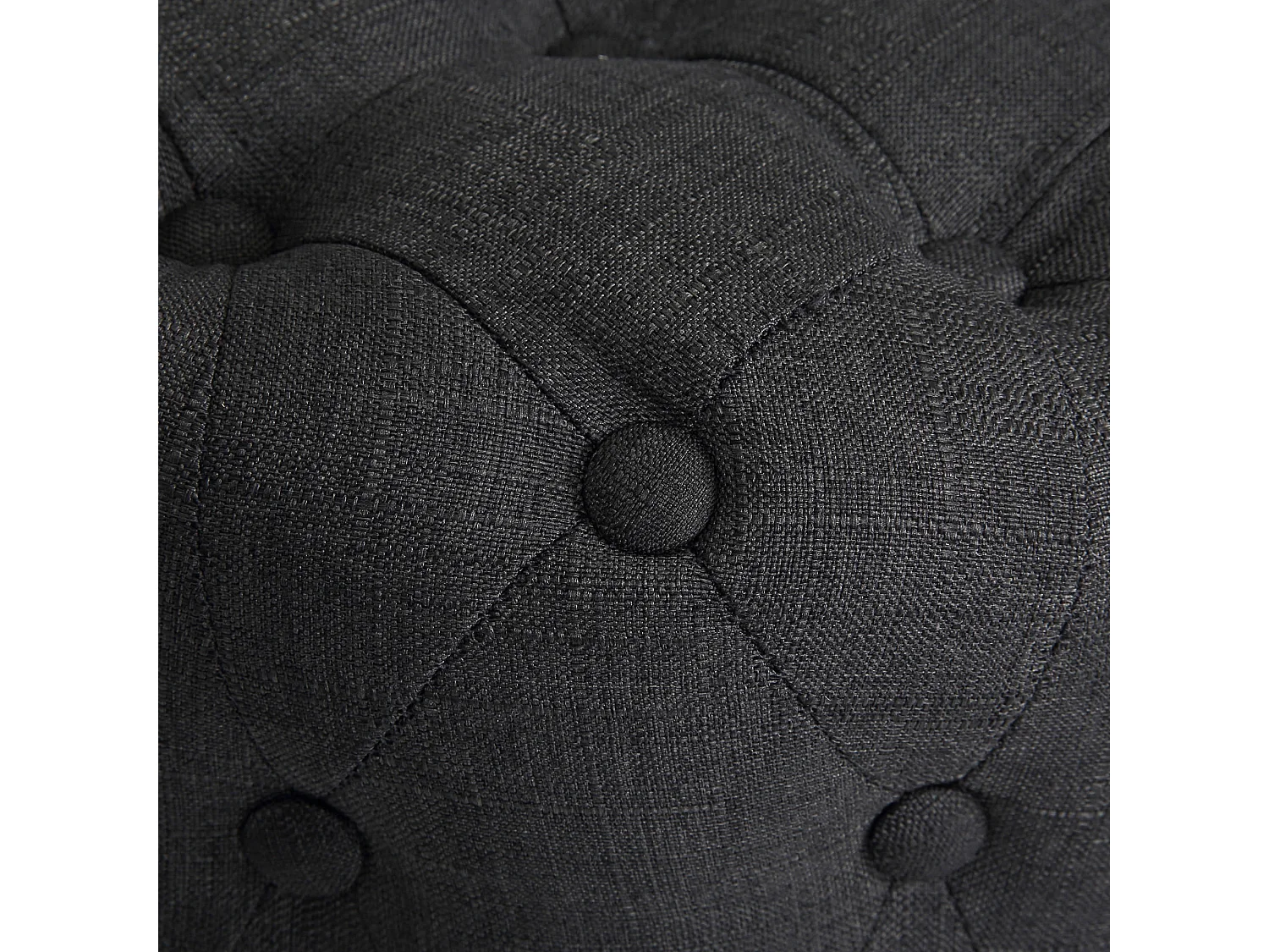 Tabouret - Tissu & Bois - Gris foncé - Medan