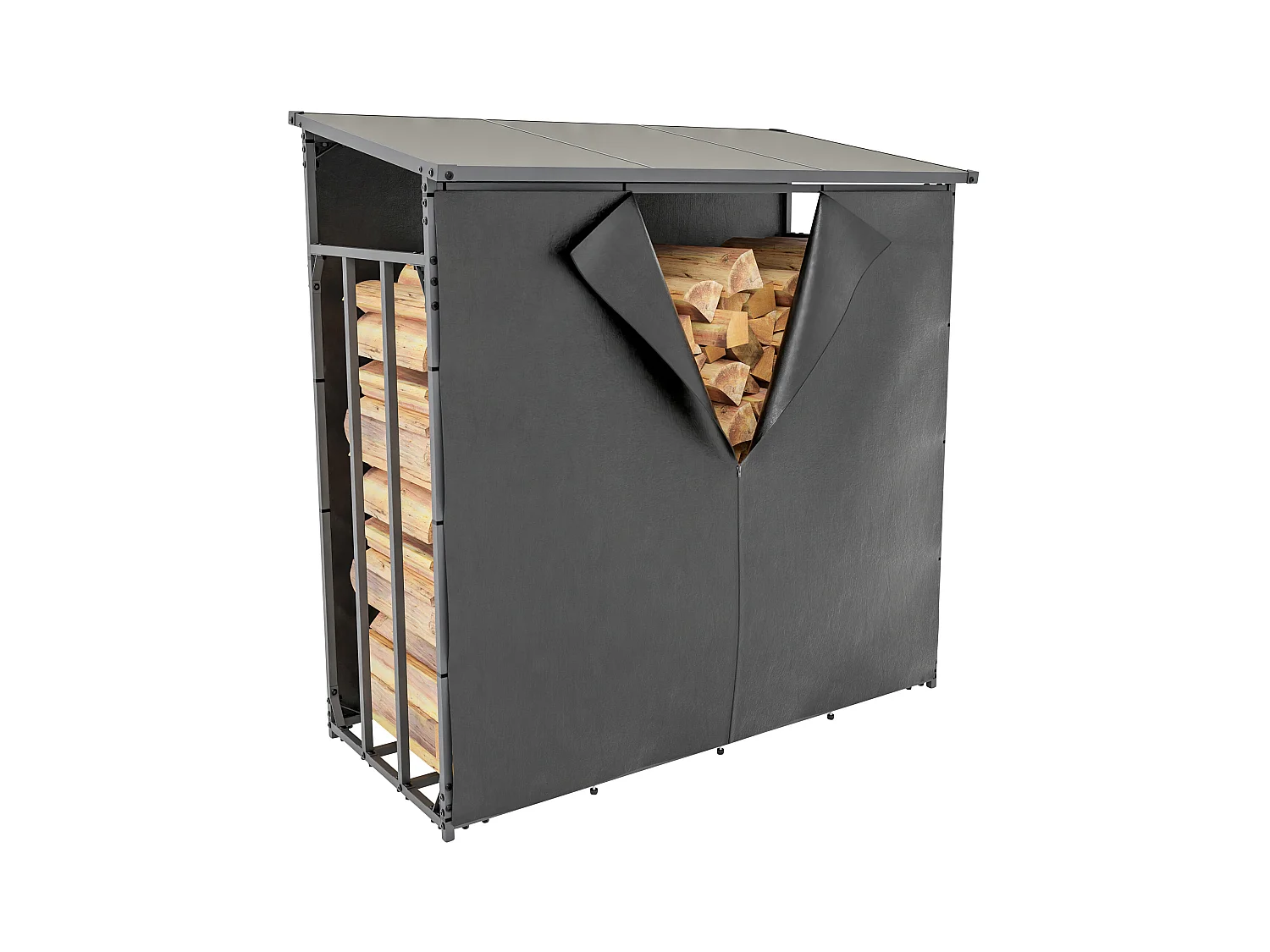 Abdeckhaube - Kunststoff - 143 x 145cm - schwarz - Ruston