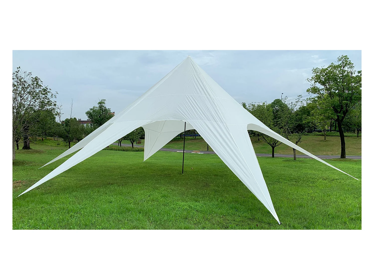 Tente forme étoile - Plastique - 10m - Blanc