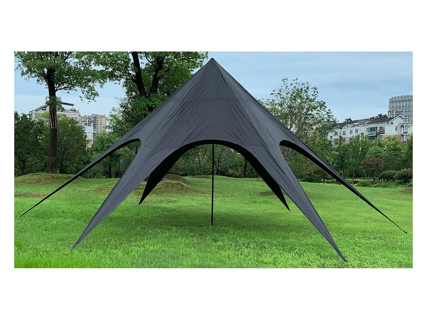 Tente forme étoile - Plastique - 10m - Noir