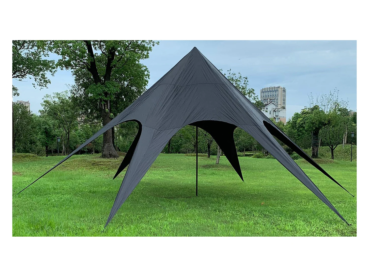 Tente forme étoile - Plastique - 10m - Noir