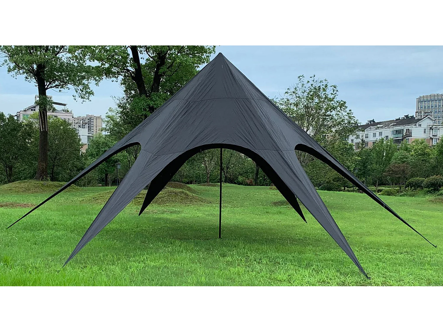 Tente forme étoile - Plastique - 10m - Noir