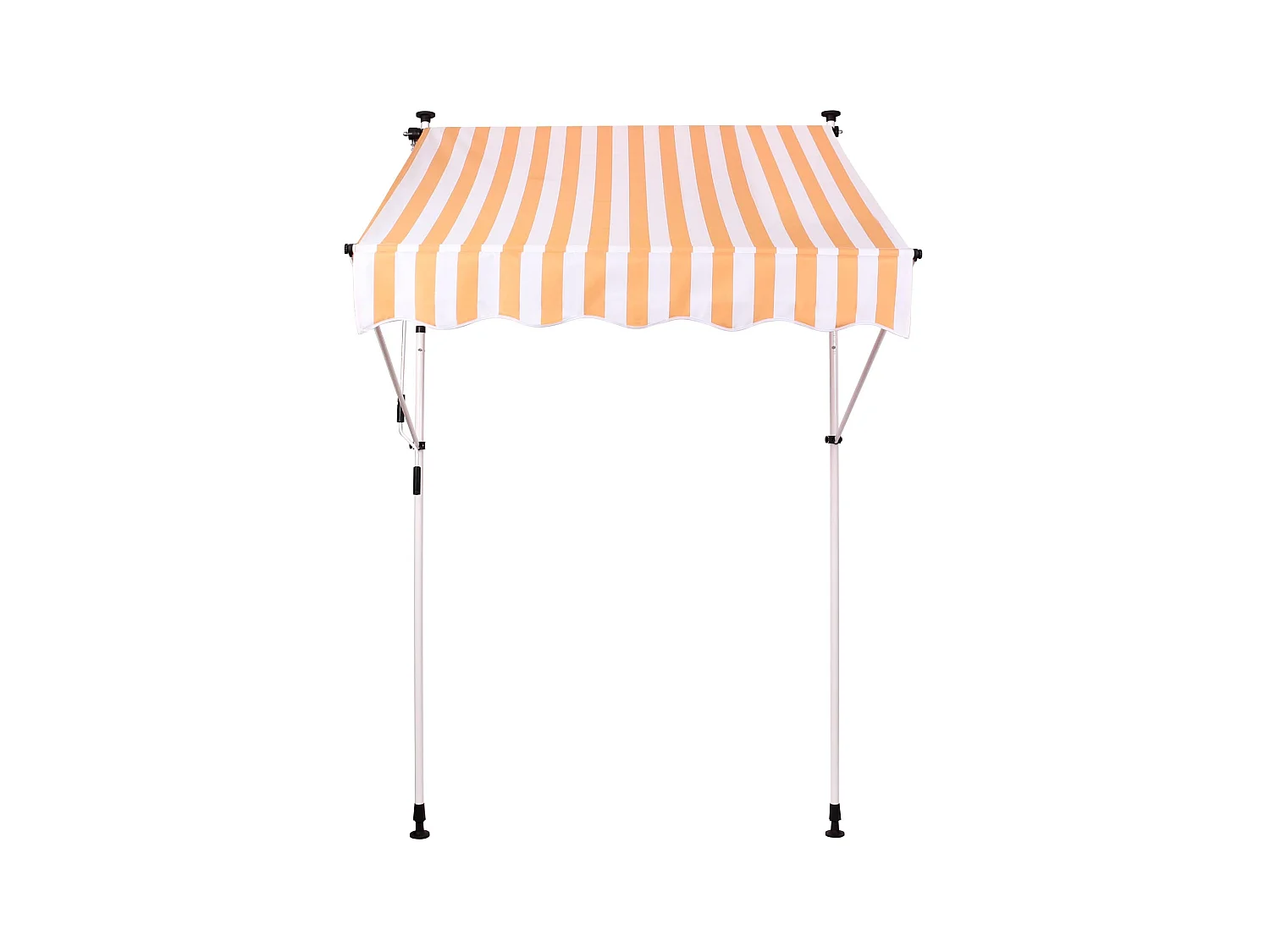 Auvent - Tissu - 150 x 120cm - Blanc / Jaune - Westerly