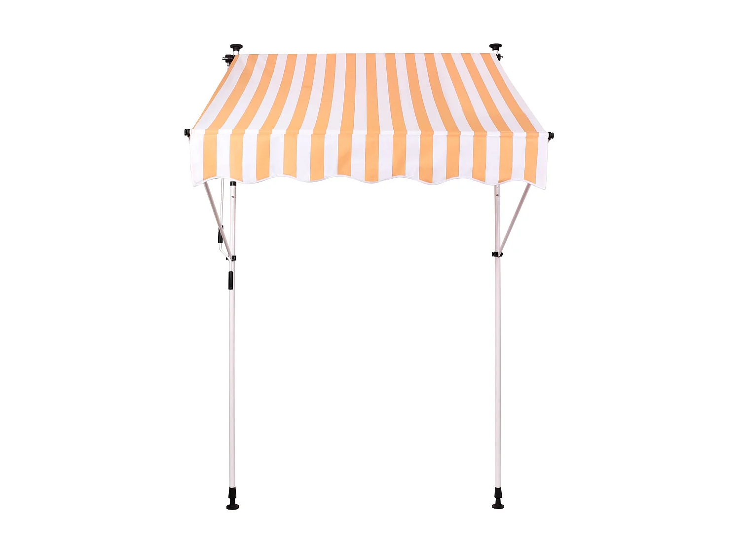 Auvent - Tissu - 250 x 120cm - Blanc / Jaune - Westerly