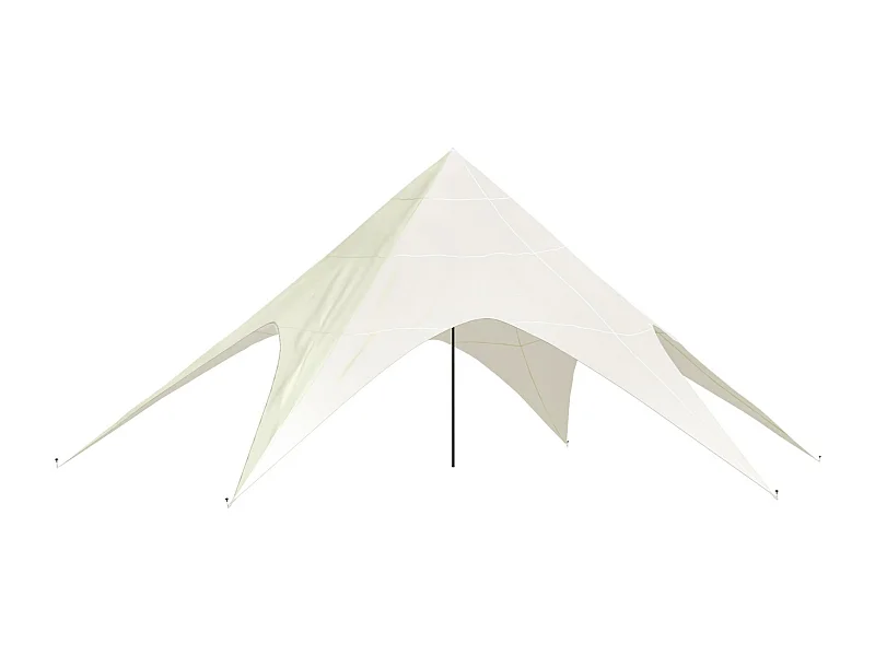 Tente forme étoile - Plastique - 12m - Crème