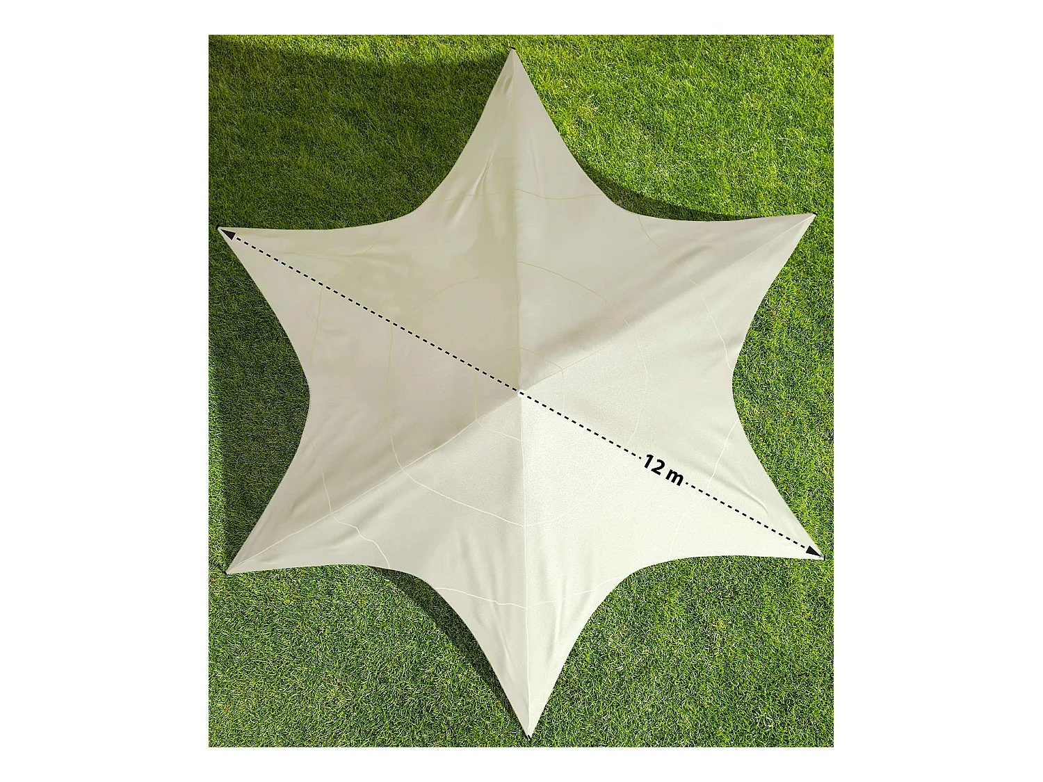Stertent - Kunststof - 12m - creme
